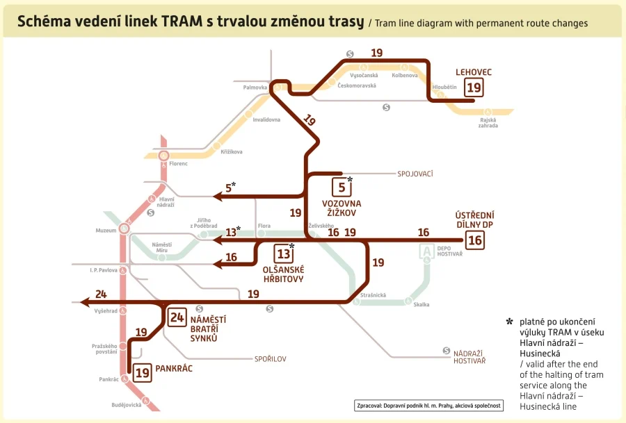 mapa MHD od 5/6/2021